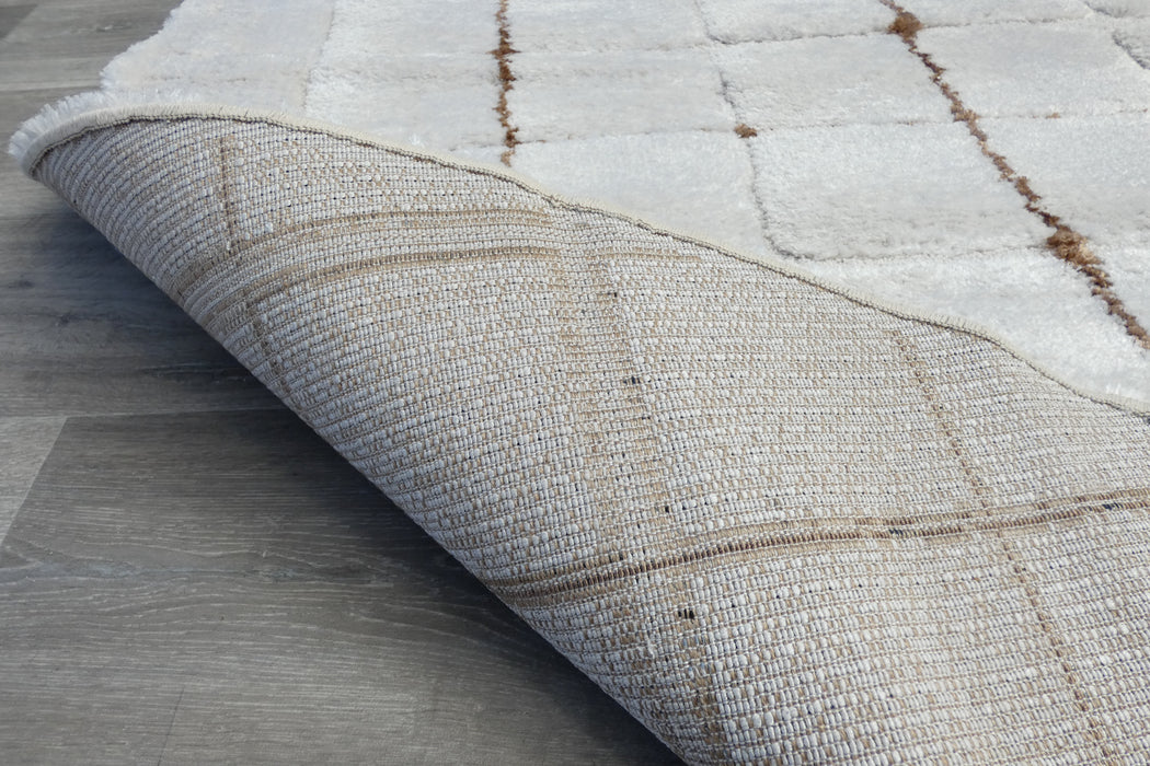Luxurious Textured Modern Design Masai Round Rug Size: 300 x 300cm (14003-6212)- Rugs Direct NZ