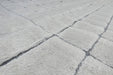 Minimalist Cream & Grey Geometric Grid Lux Textured Masai Round Rug Size: 300 x 300cm (14055-6171)- Rugs direct NZ