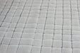 Minimalist Cream & Grey Geometric Grid Lux Textured Masai Round Rug Size: 300 x 300cm (14055-6171)- Rugs direct NZ