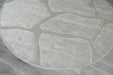 Modern High-Low Carved Stone Lux Textured Masai Round Rug Size: 300 x 300cm (14067-2383)- Rugs Direct NZ