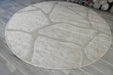 Modern High-Low Carved Stone Lux Textured Masai Round Rug Size: 300 x 300cm (14067-2383)- Rugs Direct NZ