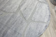 Modern Grey Carved Stone Lux Textured Masai Round Rug Size: 300 x 300cm (14067-5171)- Rugs Direct NZ