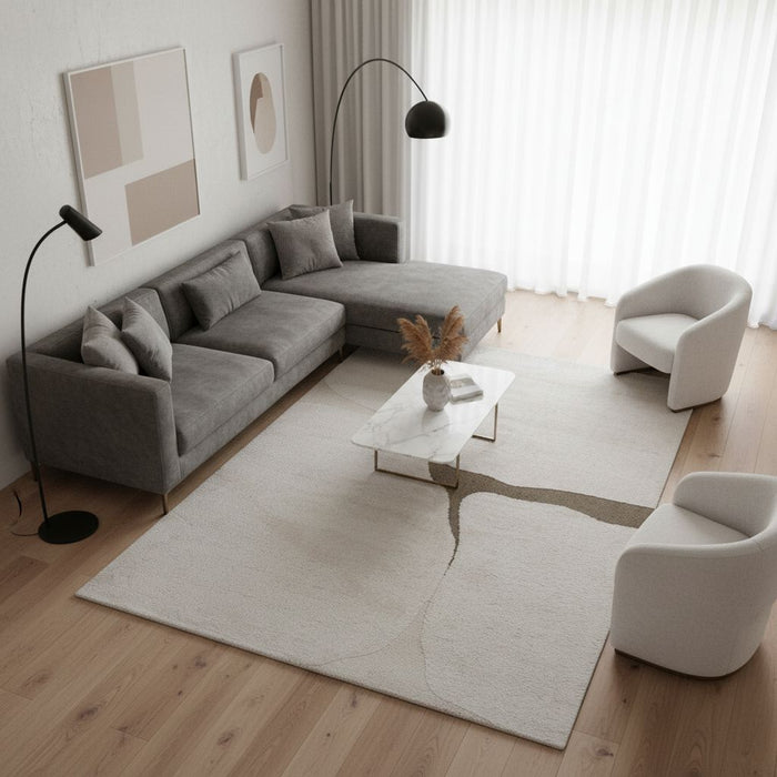 Luxe Textured Abstract Ridge Masai Rug Size: 200x290cm (14077-6292) - Rugs Direct