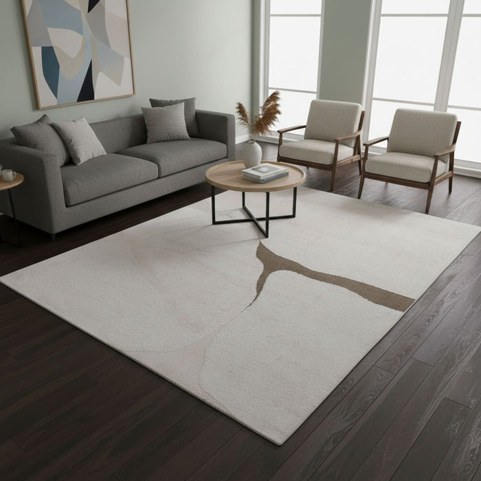Luxe Textured Abstract Ridge Masai Rug Size: 200x290cm (14077-6292) - Rugs Direct