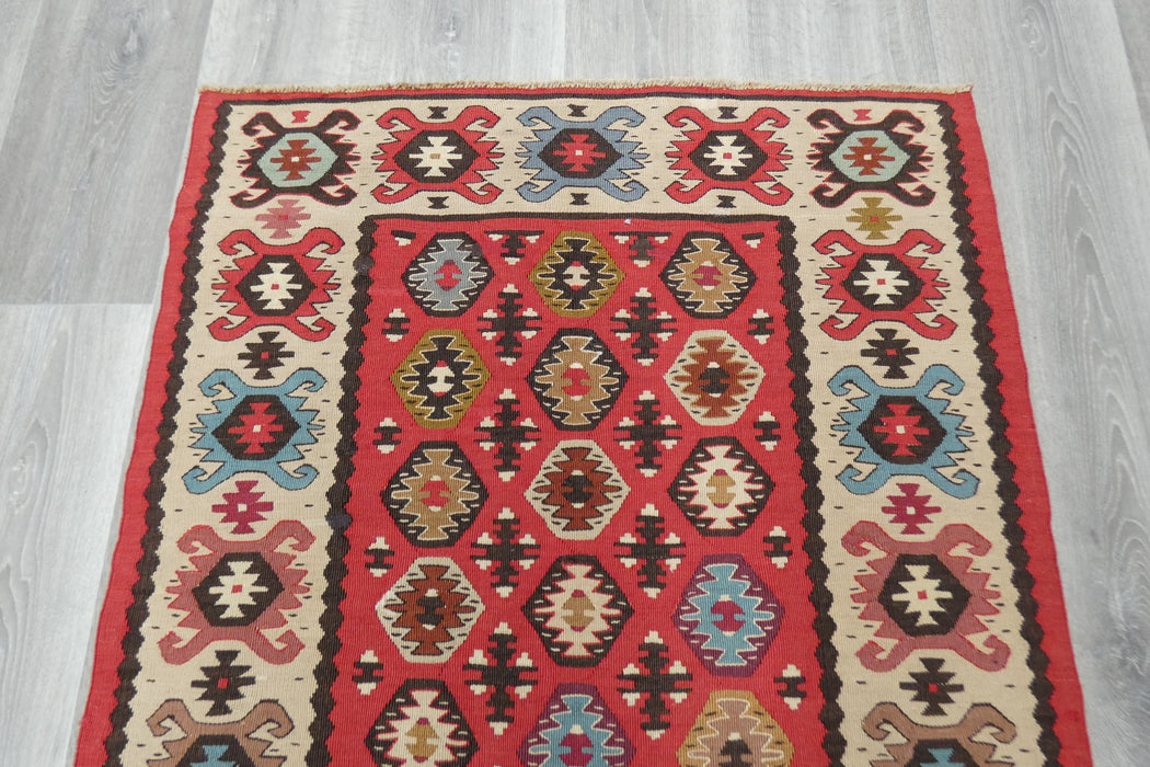 Handwoven Turkish Kilim Rug 162 x 83cm | Anatolian Wool Flatweave- Rugs Direct 