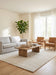Minimalist Plain Textured Off-White Mehari Shaggy Rug (23001-6268) - Rugs Direct