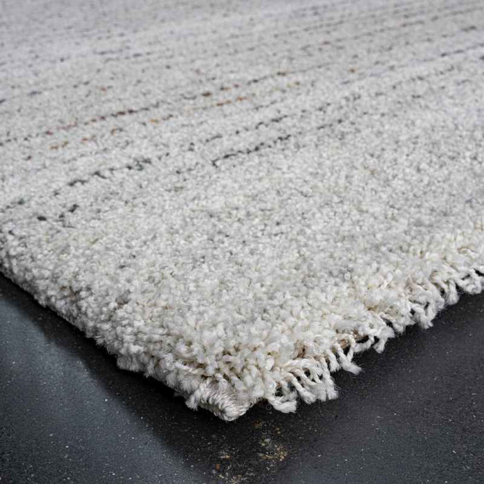Modern Design Cream Natural Tones Mehari Shaggy Rug (23264-6767) Size: 240 x 300cm- Rugs Direct