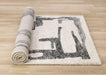Modern Graphic Cream and Black Mehari Rug (23403-6258) Size: 200 x 290cm- Rugs Direct