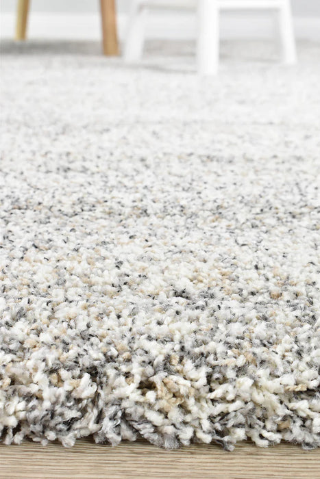 Mehari Speckled Beige Shaggy Rug - Rugs Direct