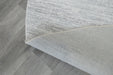 Abrash Design Off White and Light Grey Nomad Round Rug Size: 240 x 240cm (26004-6252))-Rugs Direct 