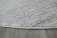 Abrash Design Off White and Light Grey Nomad Round Rug Size: 240 x 240cm (26004-6252))-Rugs Direct 