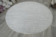 Abrash Design Off White and Light Grey Nomad Round Rug Size: 240 x 240cm (26004-6252))-Rugs Direct 