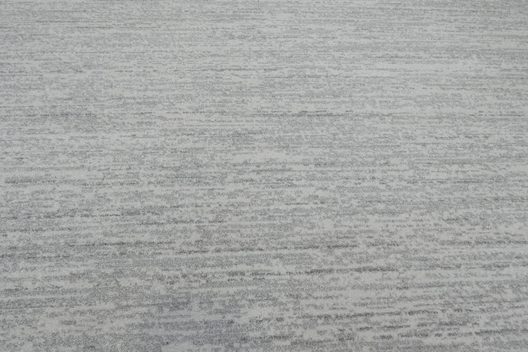 Abrash Design Off White and Light Grey Nomad Round Rug Size: 240 x 240cm (26004-6252)-Rugs Direct 
