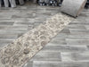 Traditional Distressed Floral Pattern Argentum Hallway Runner Size: 67cm wide x Cut to order - Rugs Direct