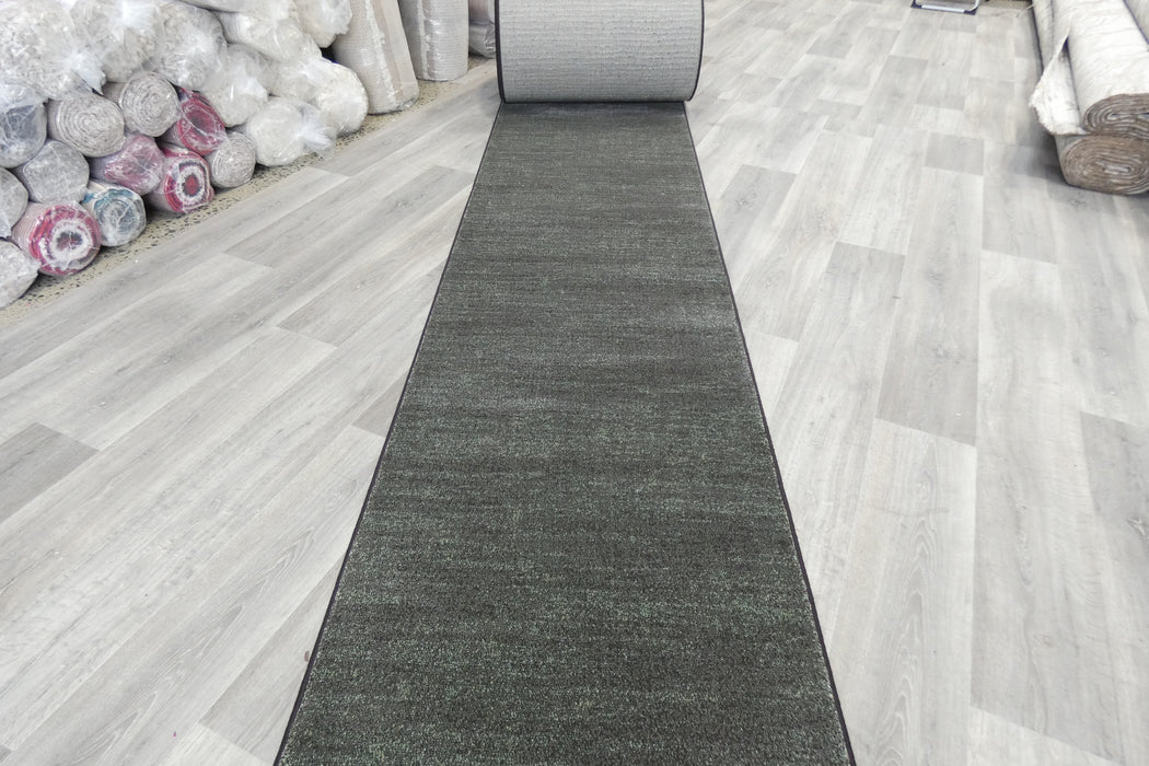 Minimalist Textured Granite Green Argentum Hallway Runner Size: 80cm Wide x Cut to Order (63078-4234)- Rugs Direct New zealand 