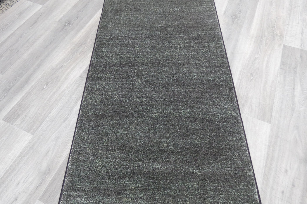 Minimalist Textured Granite Green Argentum Hallway Runner Size: 80cm Wide x Cut to Order (63078-4234)- Rugs Direct New zealand 