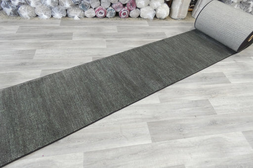Minimalist Textured Granite Green Argentum Hallway Runner Size: 80cm Wide x Cut to Order (63078-4234)- Rugs Direct New zealand 