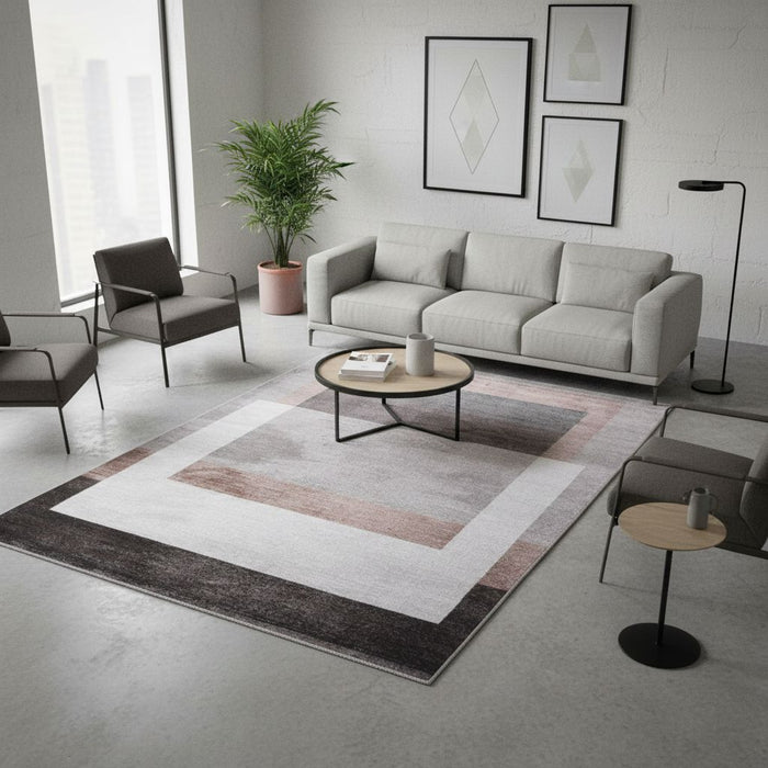 Abstract Squares Design Madison Rug Size: 120 x 170cm- Rugs Direct