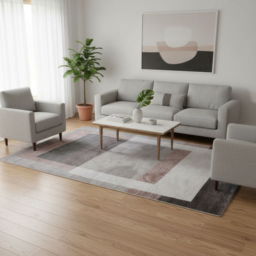 Abstract Squares Design Madison Rug Size: 120 x 170cm- Rugs Direct