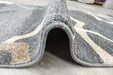 Abstract Charcoal & Beige Contour Madison Hallway Runner 67cm Wide x Cut to Order (34159-3322) - Rugs Direct