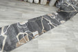 Abstract Charcoal & Beige Contour Madison Hallway Runner 67cm Wide x Cut to Order (34159-3322) - Rugs Direct