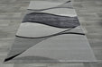 Flow Abstract Wave Pattern Grey Aroha Rug- Rugs Direct 