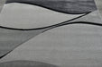 Flow Abstract Wave Pattern Grey Aroha Rug- Rugs Direct 