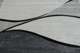 Flow Abstract Wave Pattern Grey Aroha Rug- Rugs Direct 