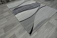 Flow Abstract Wave Pattern Grey Aroha Rug- Rugs Direct 