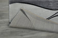 Flow Abstract Wave Pattern Grey Aroha Rug- Rugs Direct 