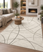 Modern Abstract Line Art Accent Rug (37161-6374)-Rugs Direct nz