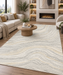 Modern Gold and Grey Marble Accent Rug (37166-6394)- Rugs Direct nz