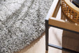 Twilight Pearl Silver Ivory Mix Shaggy Oval Rug (39001-6699) Size: 200 x 290cm - Rugs Direct