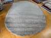Twilight Shaggy Silver Ivory Mix Pebble Shape Rug Size: 240 x 340cm (39001-6699)- Rugs Direct- NZ