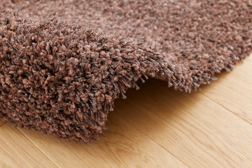Twilight Shaggy Mocha Brown Colour Pebble Shape Rug Size: 160 x 230cm (39001-8822)- Rugs Direct NZ 