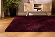 Luxury Burgundy Plush Twilight Shaggy Rug (39001-1144) - Rugs Direct