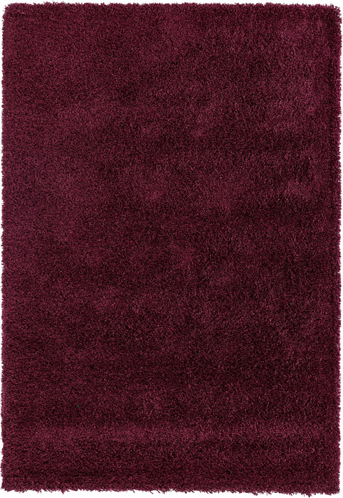 Luxury Burgundy Plush Twilight Shaggy Rug (39001-1144) - Rugs Direct