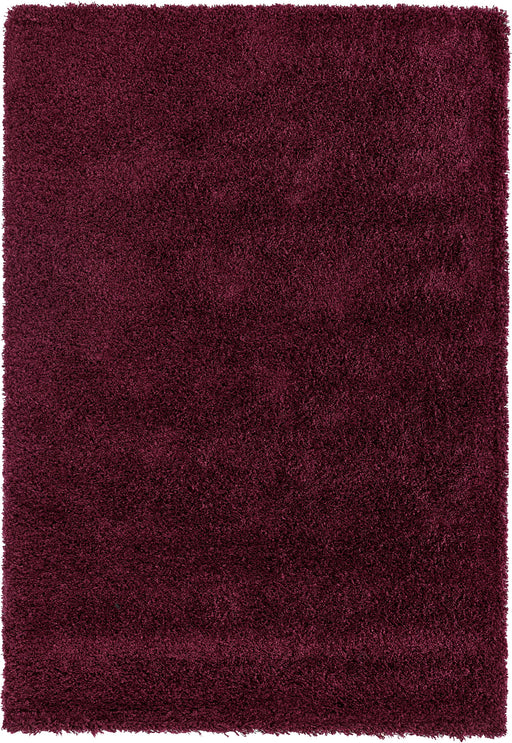 Luxury Burgundy Plush Twilight Shaggy Rug (39001-1144) - Rugs Direct