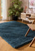 Textured Navy Blue Solid Plain Twilight Shaggy Rug (39001-5544) - Rugs Direct