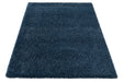 Textured Navy Blue Solid Plain Twilight Shaggy Rug (39001-5544) - Rugs Direct