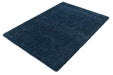 Textured Navy Blue Solid Plain Twilight Shaggy Rug (39001-5544) - Rugs Direct