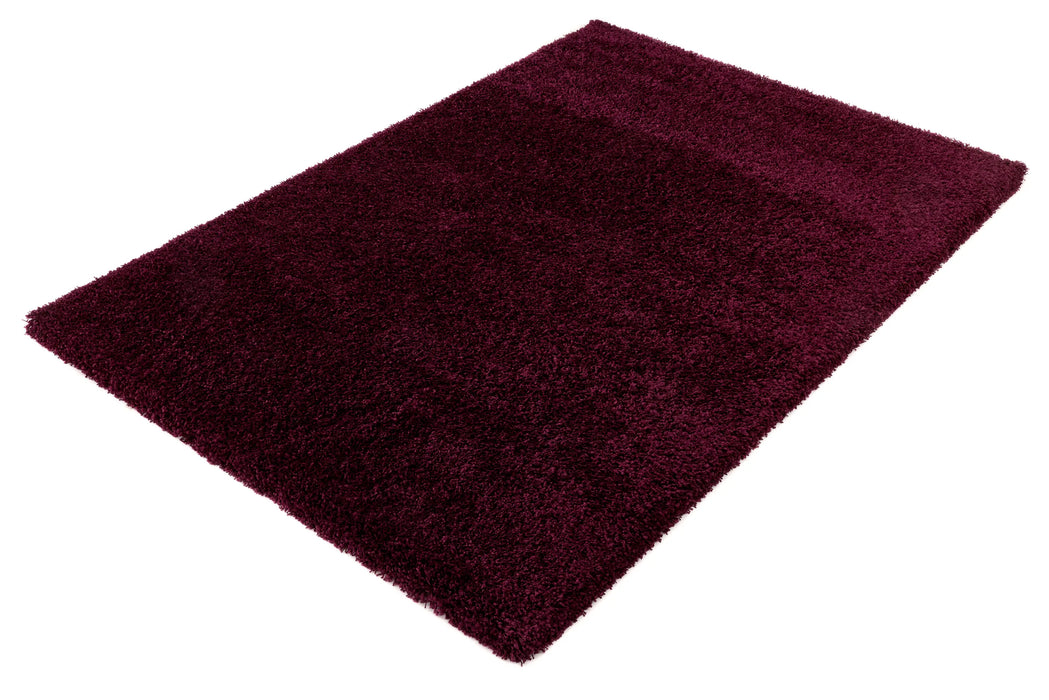Luxury Burgundy Plush Twilight Shaggy Rug (39001-1144) - Rugs Direct