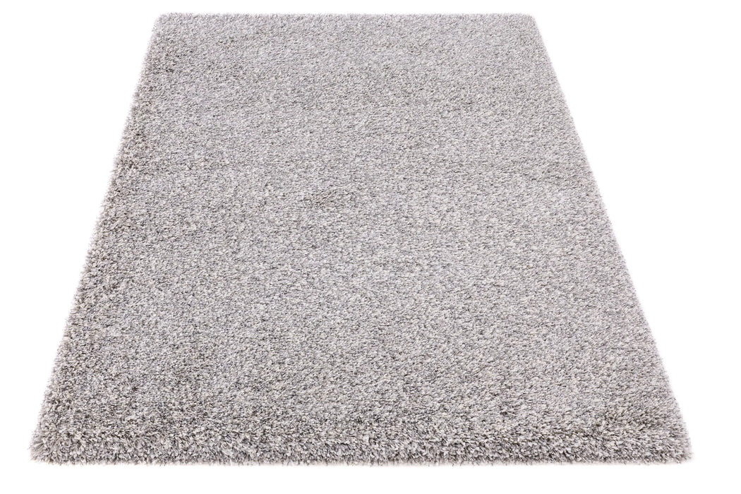 Twilight Pearl Silver Ivory Mix Shaggy Rug - Rugs Direct