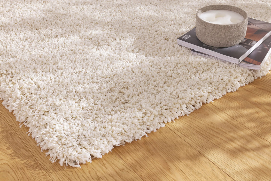 Twilight Shaggy Chalk White Colour Rug - Rugs Direct