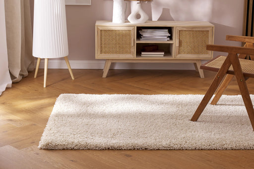 Twilight Shaggy Chalk White Colour Rug - Rugs Direct