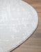 Modern Luxurious Textured Trentino Ivory Round Rug (41003-6161) Size: 200 x 200cm- Rugs Direct