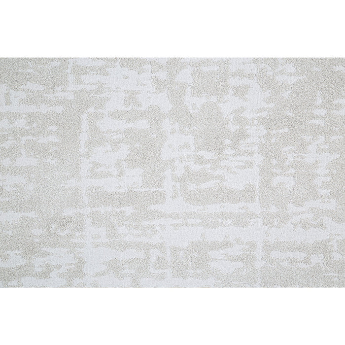 Modern Luxurious Textured Trentino Ivory Round Rug (41003-6161) Size: 200 x 200cm- Rugs Direct