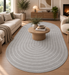 Contemporary Contour Lines Textured Trentino Oval Rug (41013-6161) Size: 160 x 230cm- Rugs Direct nz