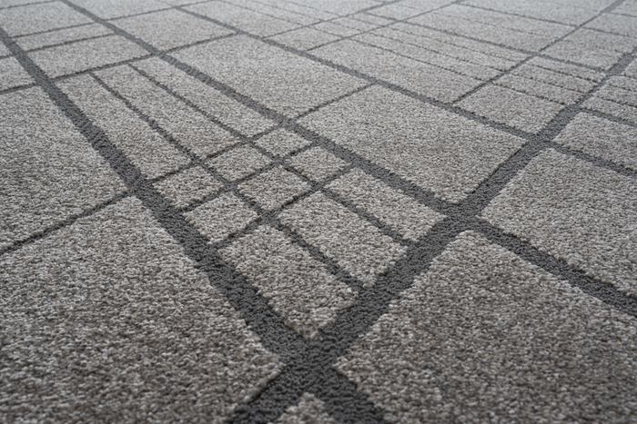 Luxurious Abstract Diamond Pattern Textured Trentino Rug (41039-7131) Size: 280 x 380cm- Rugs Direct