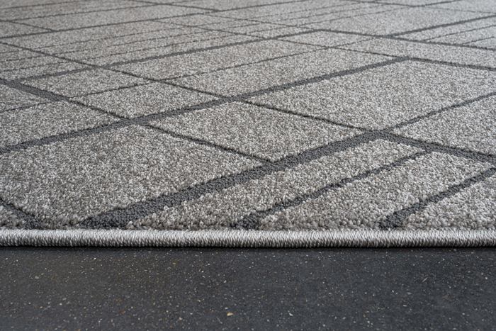 Luxurious Abstract Diamond Pattern Textured Trentino Rug (41039-7131) Size: 280 x 380cm- Rugs Direct